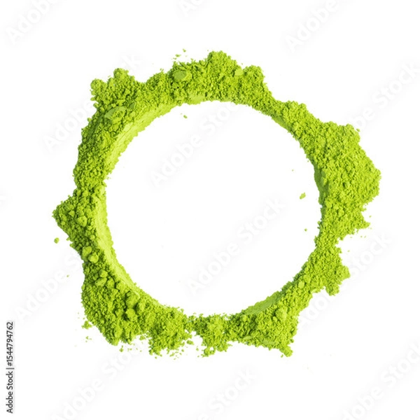 Obraz powder of matcha isolate on white, high quality image