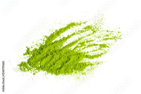 Fototapeta powder of matcha isolate on white, high quality image
