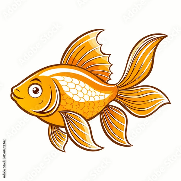 Obraz goldfish on white background