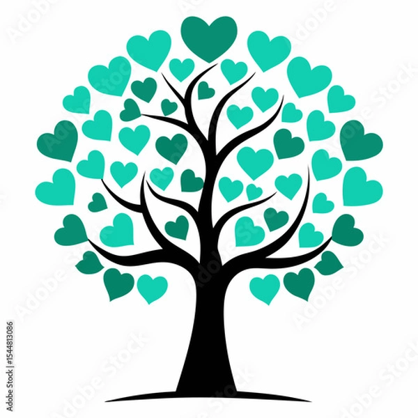 Obraz vector tree silhouette