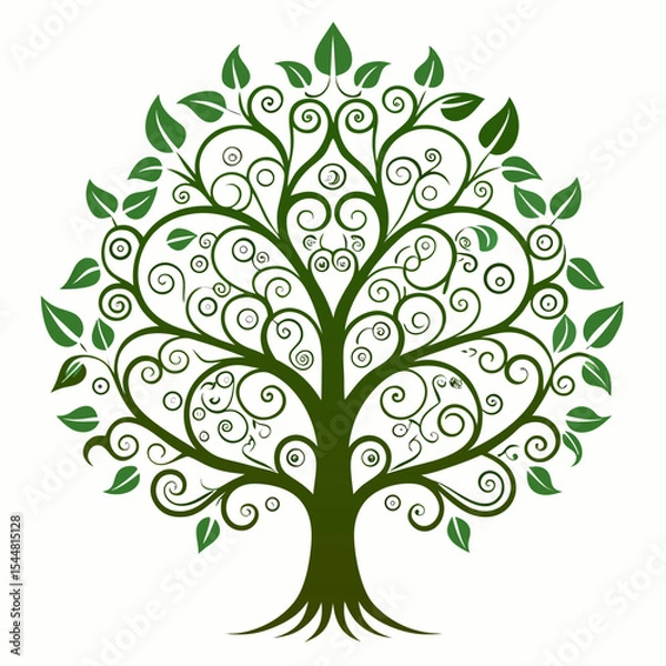 Obraz green tree vector