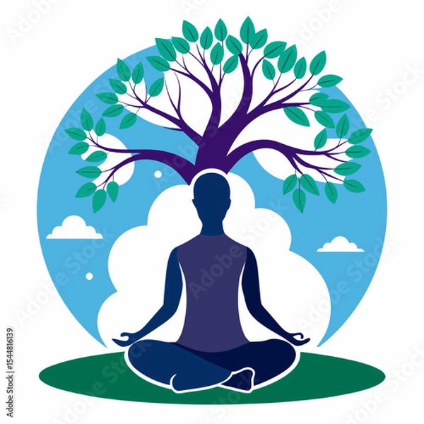 Obraz yoga in the lotus position