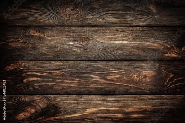 Fototapeta Dark Wooden Planks With Natural Textured Surface, Background Can Be Used For Rustic Designs, Restaurant Menus, DIY Projects, Concept Of Home Decor And Advertisement Material