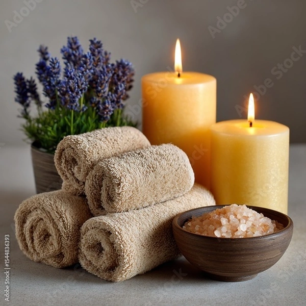 Obraz Spa Day Still Life with Candles