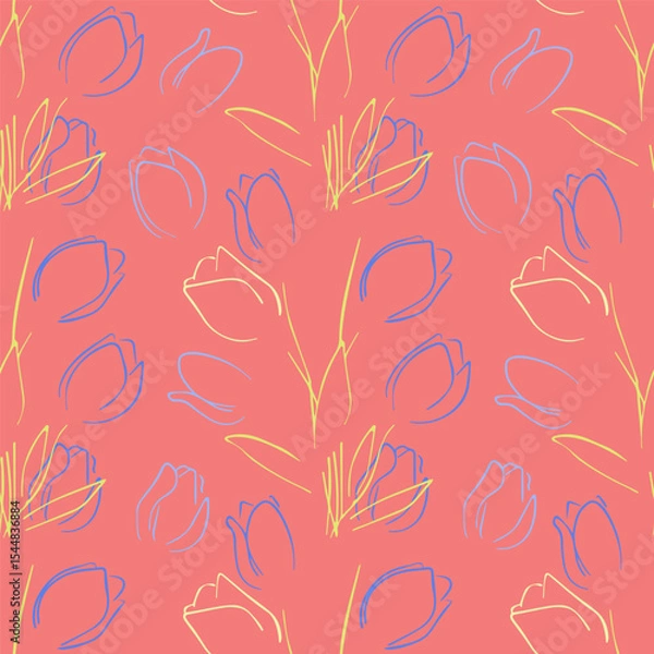 Fototapeta tulip_outline_4-01.eps