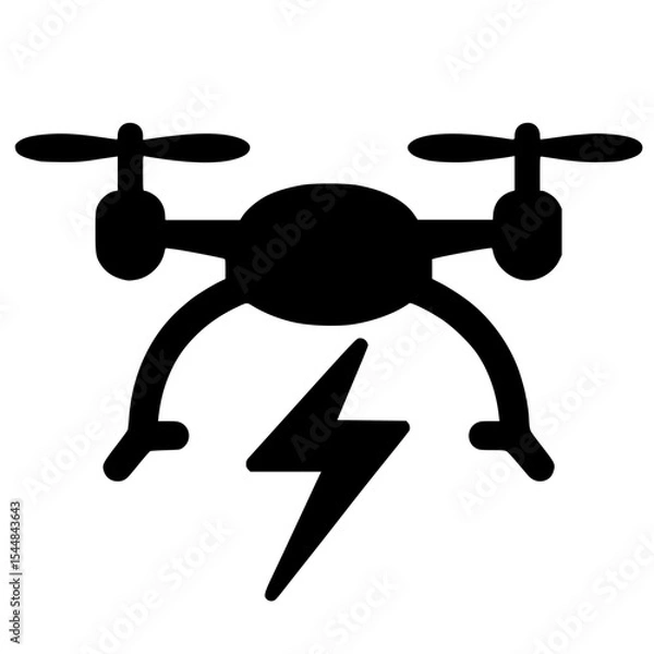 Fototapeta vector illustration of a drone
