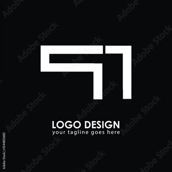 Fototapeta QN QN Logo Design, Creative Minimal Letter QN QN Monogram