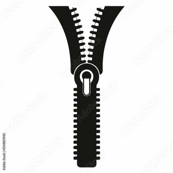 Fototapeta zipper isolated on white