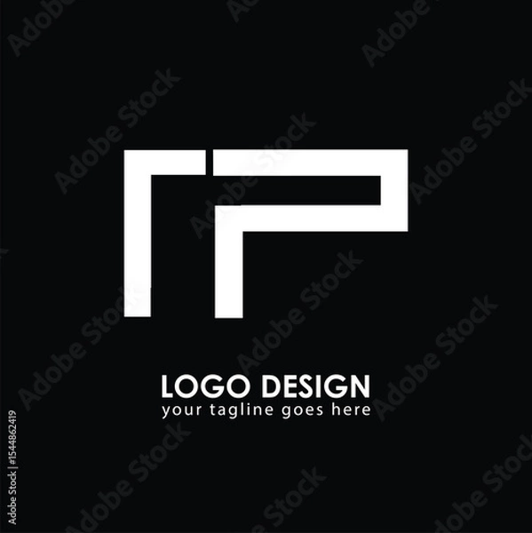 Fototapeta NP NP Logo Design, Creative Minimal Letter NP NP Monogram