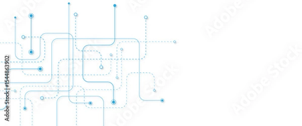 Obraz Abstract background with technology circuit board texture. Modern electronic motherboard texture. Engineering and communication concept for header, web banner, website, presentation.