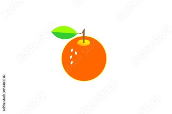 Obraz Orange fruit pattern. Vector illustration.