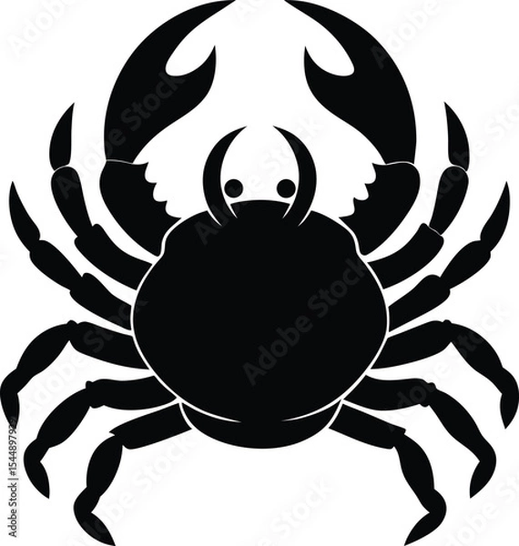 Obraz cute crab vector silhouette art and illustration