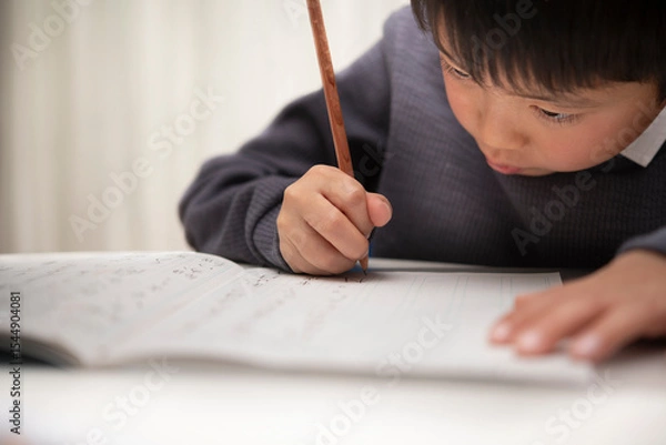 Fototapeta 勉強する子供