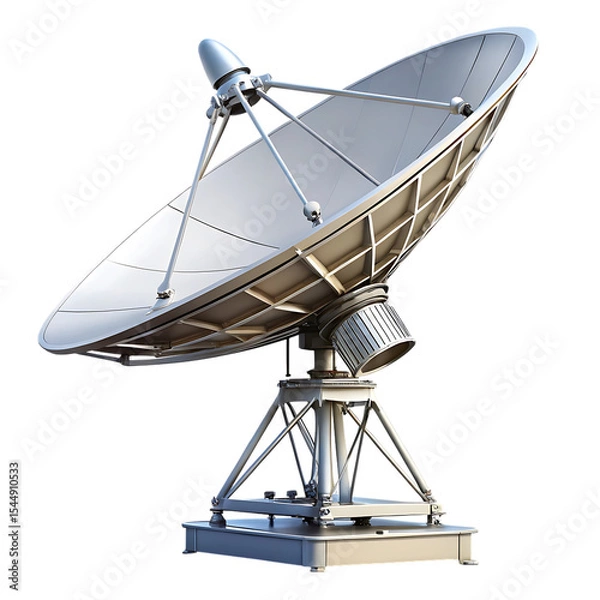 Obraz Satellite dish antenna isolated on transparent background