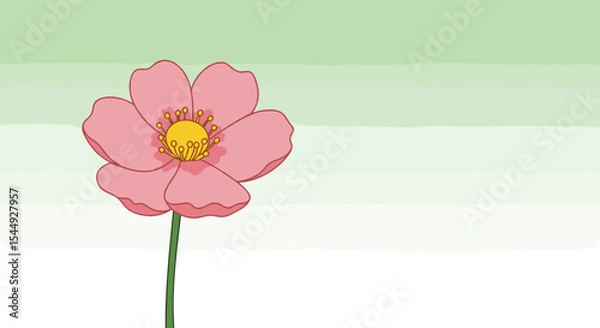 Obraz The flower stands out against a minimalistic, light-colored background with gentle pastel accents.