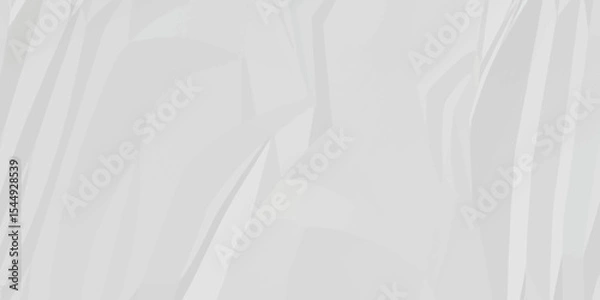 Fototapeta White crumpled and creased paper abstract texture background. panorama grunge wrinkly paper texture background, crumpled pattern texture.3d crumpled white paper texture.
