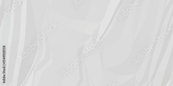 Fototapeta White crumpled and creased paper abstract texture background. panorama grunge wrinkly paper texture background, crumpled pattern texture.3d crumpled white paper texture.