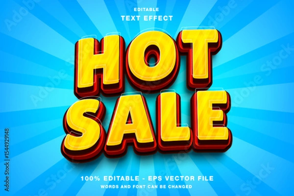 Obraz Hot Sale 3D Editable Text Effect Template Style Premium Vector
