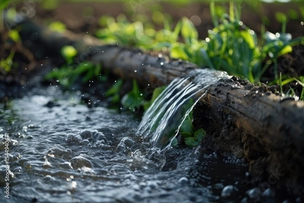 Obraz Sharp Image of Innovative Water Management for Farm Preservation