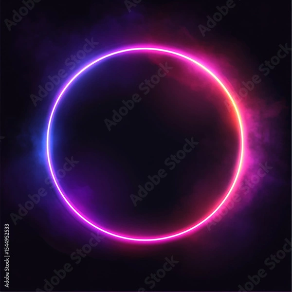 Obraz light glow effect on black background