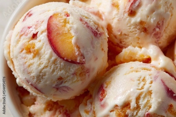 Obraz close up of Peach ice cream