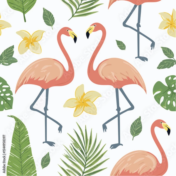 Obraz Flamingo Seamless Pattern