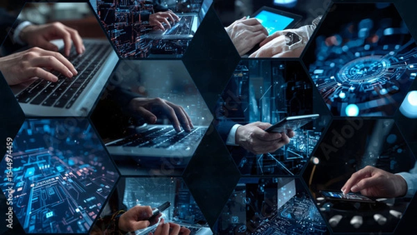 Fototapeta computer technology design idea