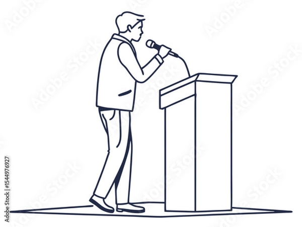 Fototapeta Business Speaker at Conference Vector