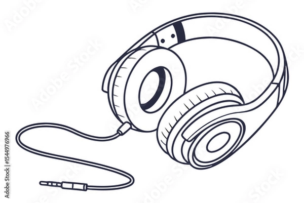 Fototapeta Headphone Icon with Clean Background