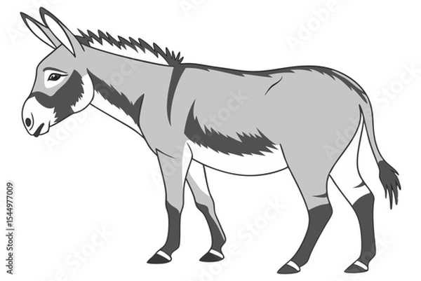 Fototapeta Minimal Donkey Vector Design