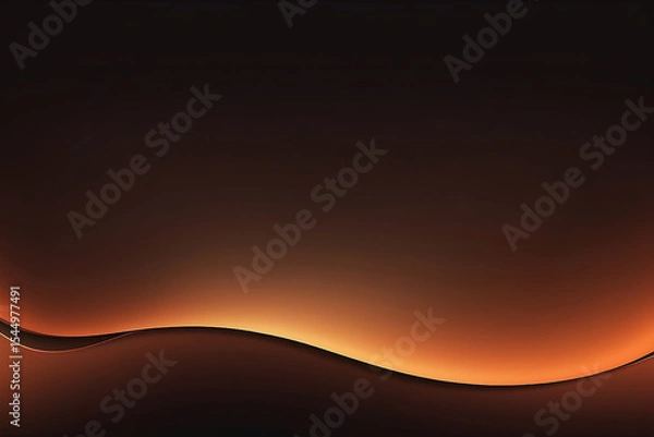 Fototapeta Orange Brown Gradient Background Glowing Light Wave