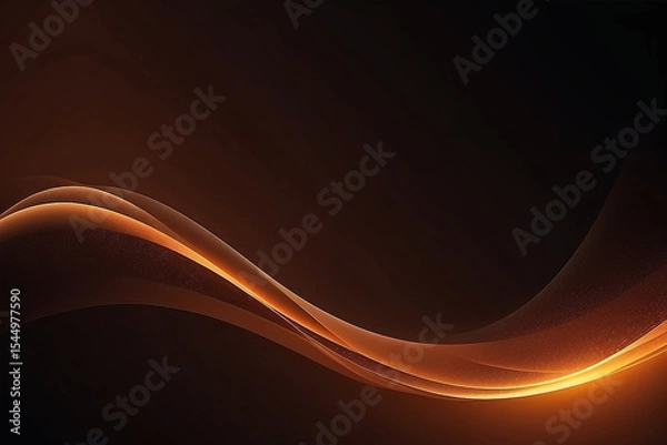 Fototapeta Orange Brown Gradient Background Glowing Light Waves