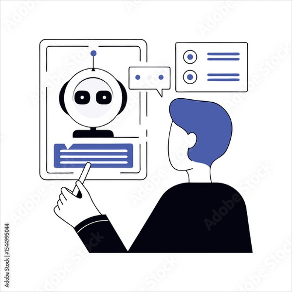 Obraz Finance outline concept. Vector illustration. 