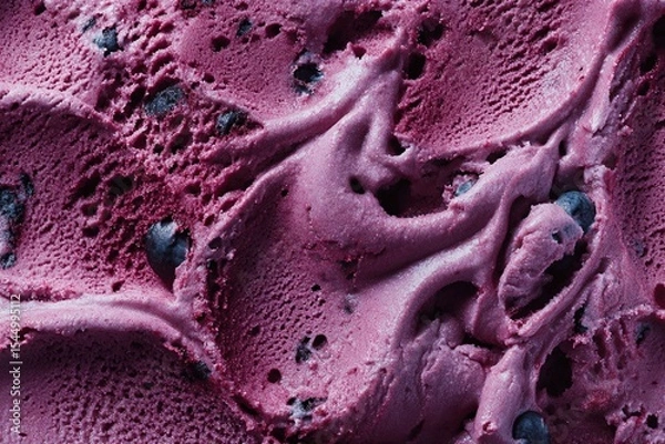 Obraz close up of blueberry ice cream