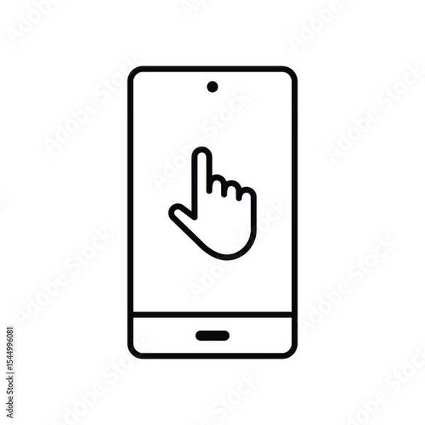 Fototapeta Phone with touch screen icon