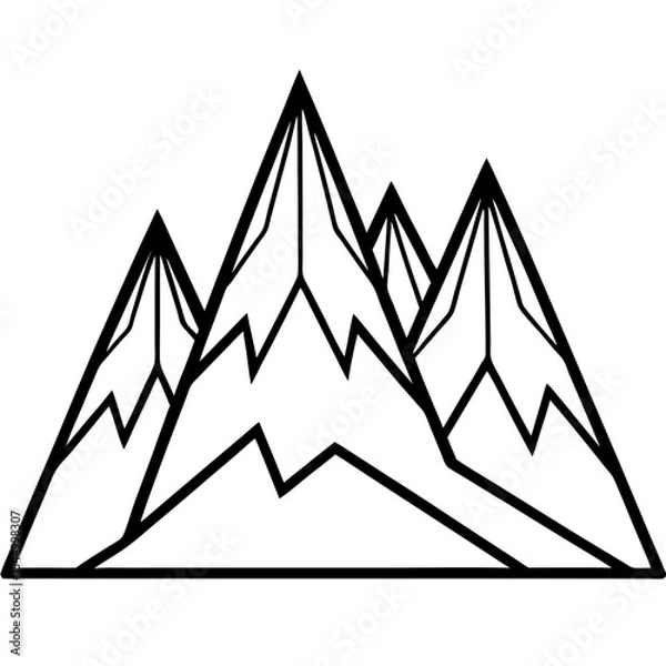 Fototapeta Cutout Summit Layers – Vector Style