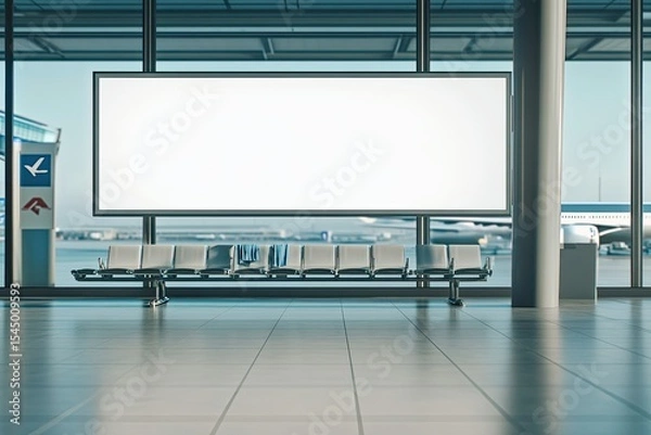 Fototapeta High Resolution Image of Empty Board at a Gate in an Airport