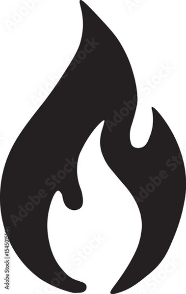Fototapeta Vector Fire Flame Icon for Heat, Energy, and Safety Symbols