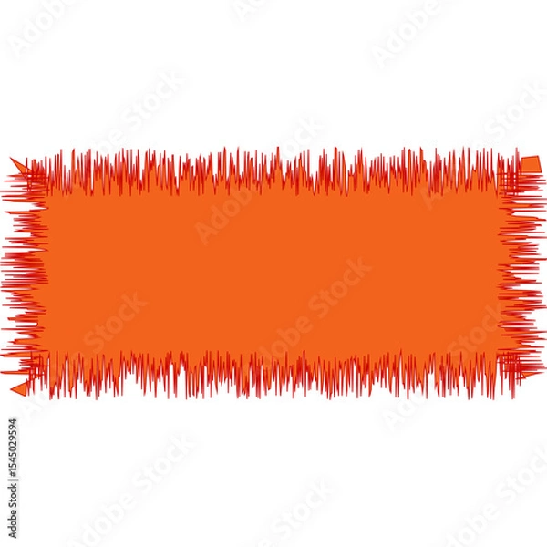 Fototapeta Blank Jagged Rectangle Line Frame