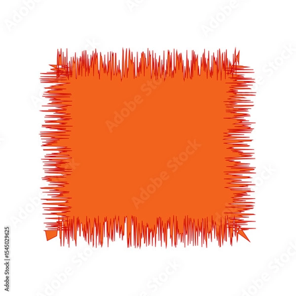 Fototapeta Blank Jagged Rectangle Line Frame