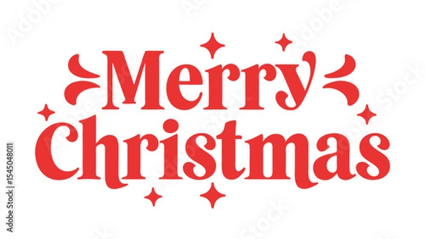 Obraz Merry Christmas text typography design