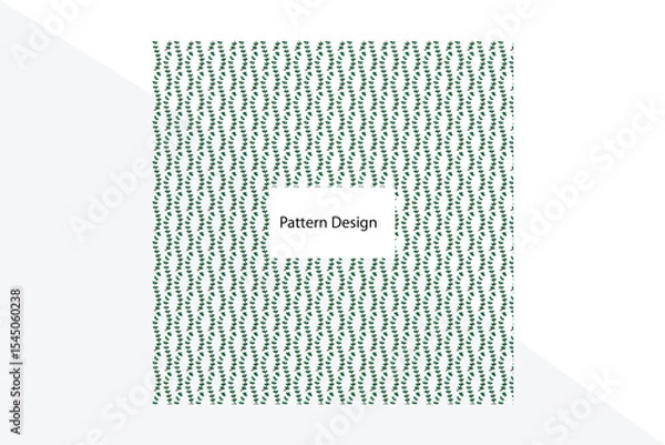 Fototapeta Artistic seamless pattern with abstract leaf and green