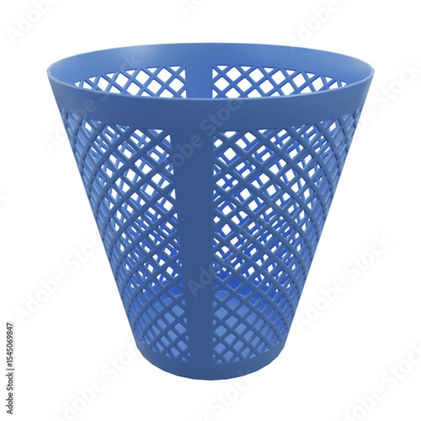 Obraz Stylized Plastic Container with Round Cutouts – 3D Design. Transparent background.