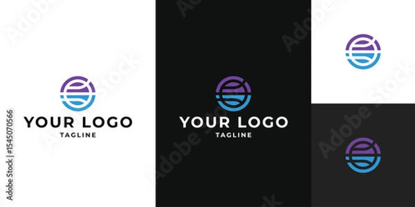 Fototapeta Abstract Circular Gradient Logo Template