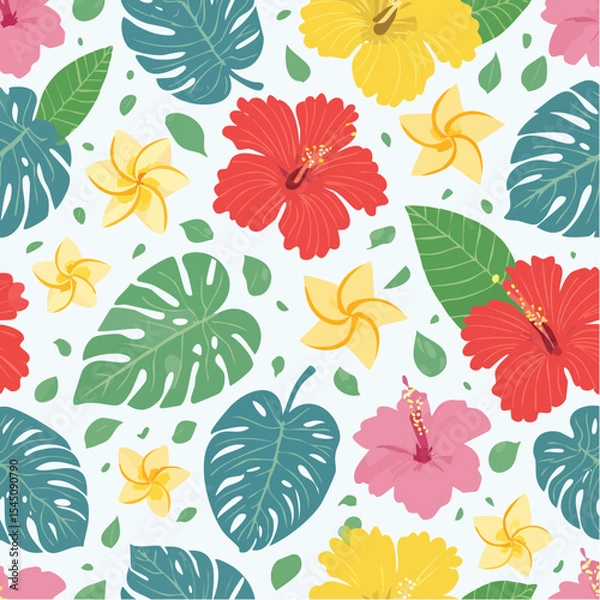 Obraz Tropical Flower Seamless Pattern