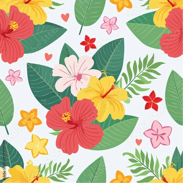 Obraz Tropical Flower Seamless Pattern