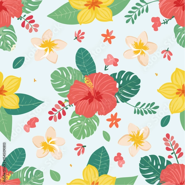 Obraz Tropical Flower Seamless Pattern