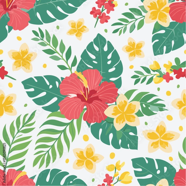 Obraz Tropical Flower Seamless Pattern