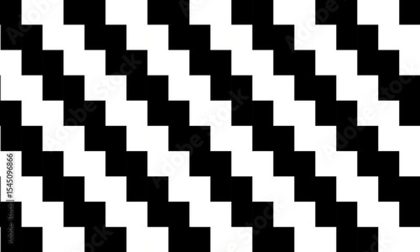 Fototapeta Abstract rectangle black and white zigzag geometric pattern. diagonal pattern. texture board.