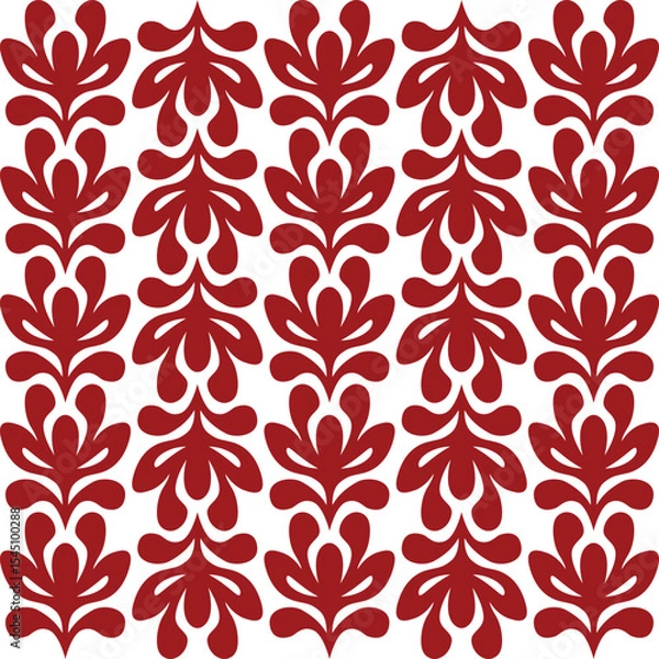 Fototapeta Trendy Boho Style Seamless Background with Colorful Floral Designs, Vibrant Multicolor Abstract Drops Seamless Pattern